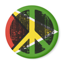 Peace In Guyana Fridge Magnet