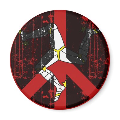 Peace In Isle Of Man Refrigerator Magnets by FlagStore