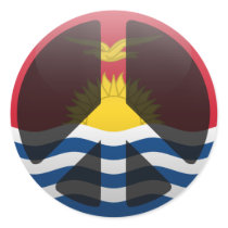 Peace in Kiribati Round Stickers