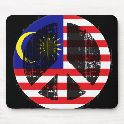 Peace In Malaysia Mouse Mat by FlagStore
