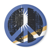 Peace In Marshall Islands Fridge Magnets