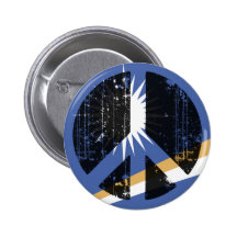 Peace In Marshall Islands Pinback Buttons