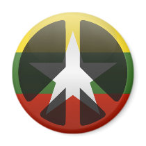 Peace in Myanmar Refrigerator Magnet