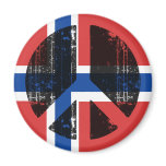 Peace In Norway Fridge Magnet