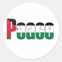 Peace in Palestine Round Stickers