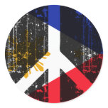 Peace In Philippines Round Sticker