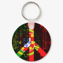 Peace In Portugal keychains by FlagStore Peace In Portugal keychains