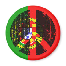 Peace In Portugal Fridge Magnet
