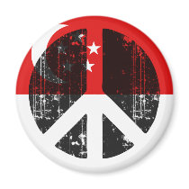 Peace In Singapore magnets by FlagStore Peace In Singapore magnets