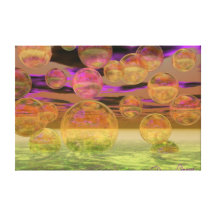 Peace in the Storm – Violet and Amber Tranquility Canvas Prints