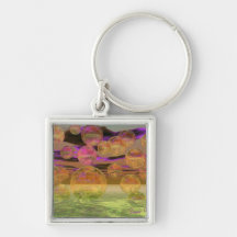 Peace in the Storm – Violet and Amber Tranquility Key Chain