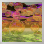 Peace in the Storm – Violet and Amber Tranquility Posters