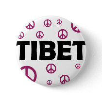 Peace In Tibet Pinback Buttons