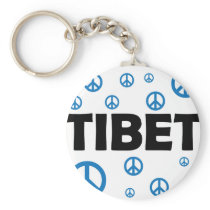 Peace In Tibet Keychain