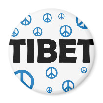 Peace In Tibet Refrigerator Magnet