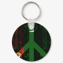 Peace In Turkmenistan keychains