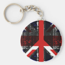Peace In United Kingdom Key Chains