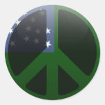 Peace in Vermont Republic Round Stickers