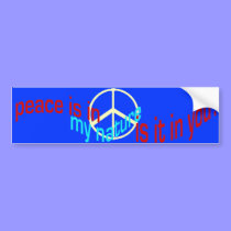 Peace Is in My Nature Bumper Sticker bumper stickers