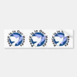 Peace is in our hands bumper stickers