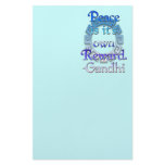 "Peace is it's own reward" ~Gandhi Stationery Paper