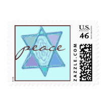 Peace Jewish Star Postage Stamps