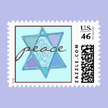Peace Jewish Star postage