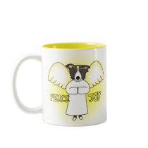 Peace Joy Border Collie Coffee Mug