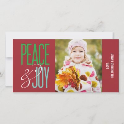 Peace & Joy Holiday Photo Card