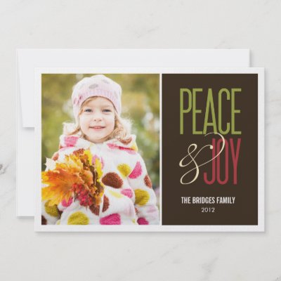 Peace & Joy Holiday Photo Cards