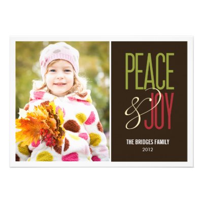 Peace & Joy Holiday Photo Cards