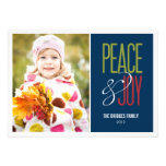 Peace & Joy Holiday Photo Cards invitations