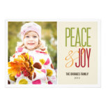 Peace & Joy Holiday Photo Cards invitations