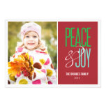 Peace & Joy Holiday Photo Cards invitations