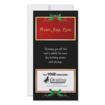 Peace Joy Love Company Logo Card photo cards by ideapony Peace Joy Love Company Logo Card photo cards