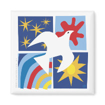 Peace Joy Love Dove Magnet by matissimojo Peace Joy Love Dove Magnet