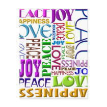 Peace Joy Love Happiness Postcard
