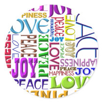 Peace Joy Love Happiness Sticker