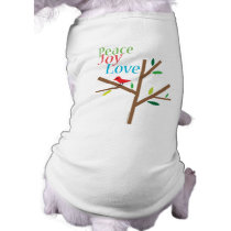 Peace Joy Love Holiday Dog T-shirt