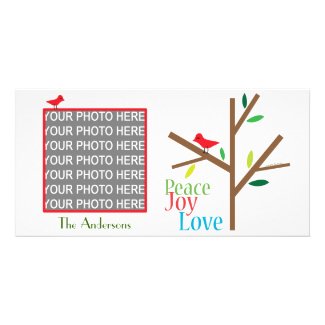 Peace Joy Love Holiday Photo Card