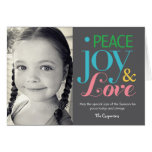 Peace Joy & Love Holiday Photo Card