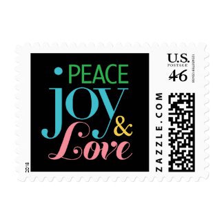 Peace Joy & Love Holiday Postage