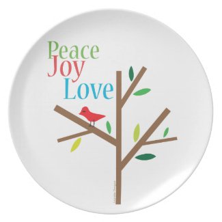 Peace Joy Love Hope Party Plate