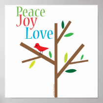 Peace Joy Love Hope Poster