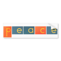 PEACE JOY LOVE Sandpaper Letters Bumper Stickers