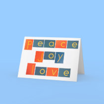 PEACE JOY LOVE Sandpaper Letters cards