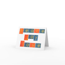 PEACE JOY LOVE Sandpaper Letters Cards