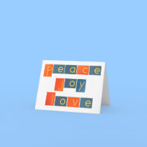 PEACE JOY LOVE Sandpaper Letters cards