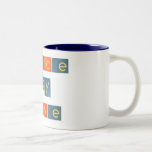 PEACE JOY LOVE Sandpaper Letters Coffee Mugs