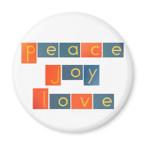 PEACE JOY LOVE Sandpaper Letters Magnets